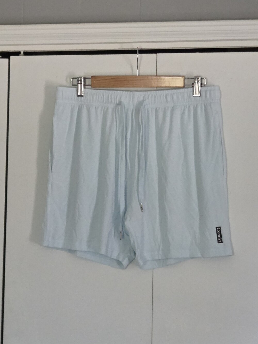 Comfrt Classic Light Blue Athletic Drawstring Men's Shorts